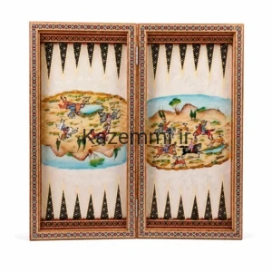 تخته نرد و شطرنج لبگرد شکار(چوگان) 50 کاظمی