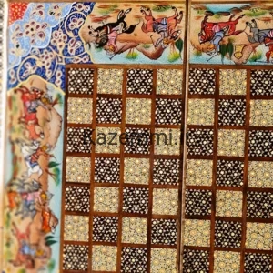 تخته نرد و شطرنج لبگرد شکار(چوگان) 50 کاظمی
