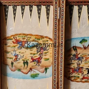 تخته نرد و شطرنج لبگرد شکار(چوگان) 50 کاظمی