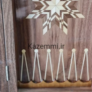 تخته نرد روکش گردو طرح سنندج 50 سانت