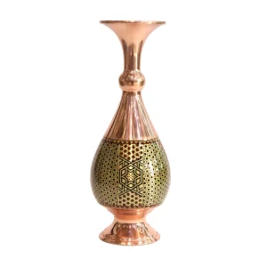 گلدان صراحی مس و خاتم 25
