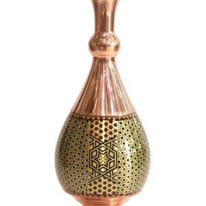 گلدان صراحی مس و خاتم 25