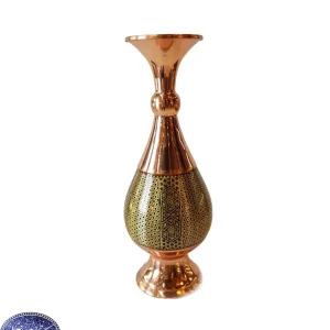 گلدان صراحی مس و خاتم 25