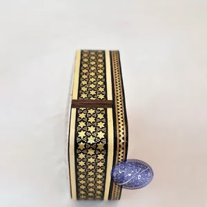 جعبه خاتم کاری کشویی سیمی مشکی