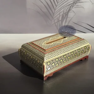 جعبه دستمال کاغذی خاتم سیمی آذرخش کاظمی