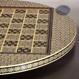 صفحه شطرنج گرد خاتم روشن کاظمی