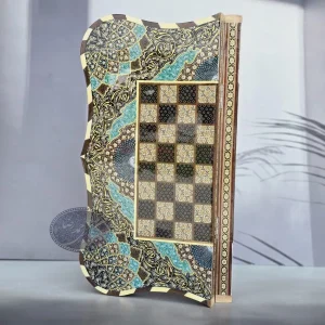 تخته نرد و شطرنج دالبر اسلیمی طرح سبز 50 کاظمی
