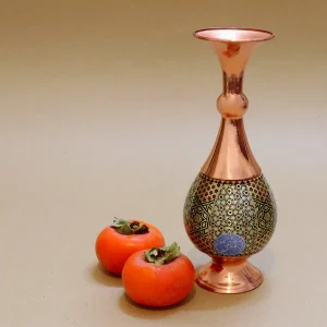 گلدان صراحی مس و خاتم 25