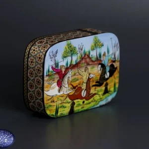 جعبه خاتم کشویی سیمی چوگان کاظمی