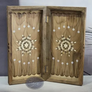 تخته نرد و شطرنج چوبی معرق‌کاری 50
