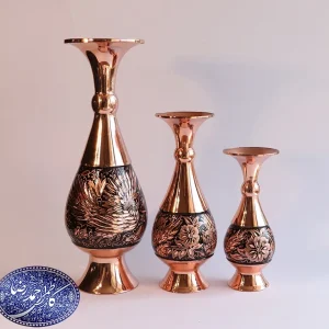 گلدان مس و تراش 20 کاظمی