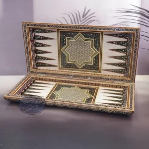تخته نرد و شطرنج لبگرد تمام خاتم 50 کاظمی