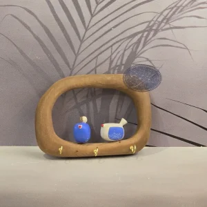 ۱. جاکلیدی پرنده جفتی کوچک چوبی روی دیوار