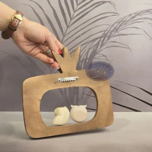 جاکلیدی جغد جفتی کوچک چوبی