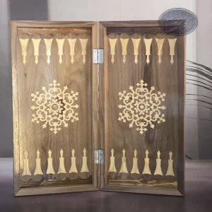 تخته نرد دوکاره مغز ام دی اف با روکش گردو 40 سانتی