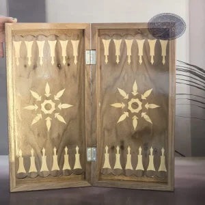 ست کامل تخته نرد و شطرنج روکش گردو 40 سانتی