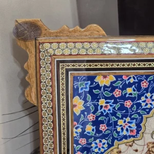 تابلو بزرگ خاتم و صدف اسلیمی کاظمی