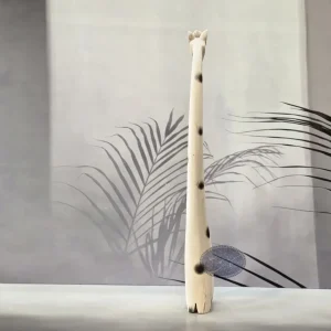 مجسمه چوبی زرافه و پرنده کاظمی