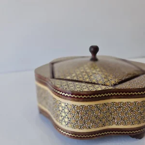 شکلات خوری خاتم گلی سیمی کوچک طرح 2 کاظمی