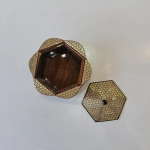 شکلات خوری خاتم گلی سیمی کوچک طرح 2 کاظمی