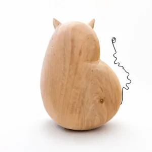 مجسمه چوبی گربه بزرگ کاظمی