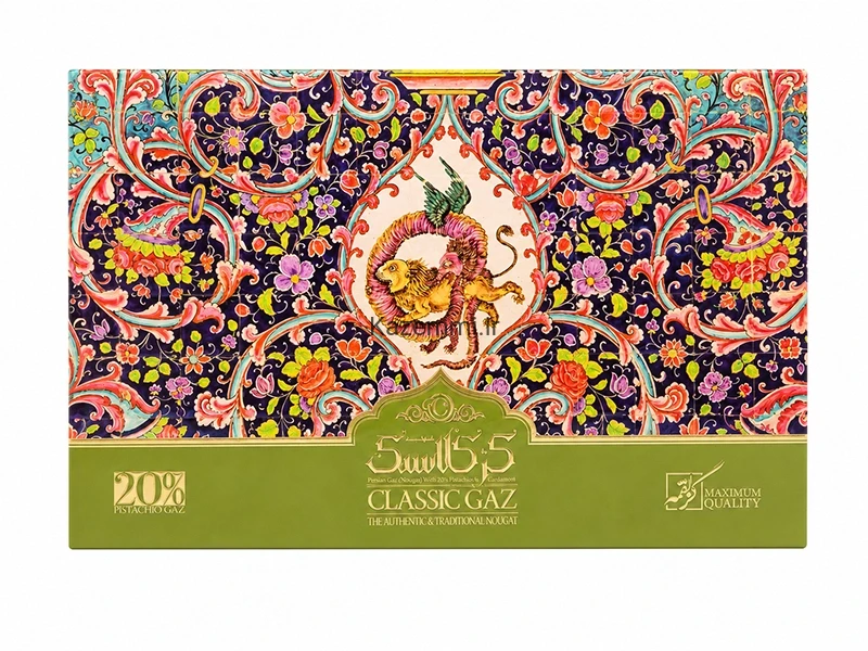 گز لقمه با 20 % مغز پسته کلاسیک 230 گرمی