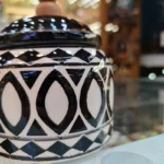 قندان سرامیکی دست ساز با نقاشی دست