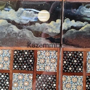تخته نرد با نگارگری چهارشنبه سوری کار دست استاد 50