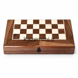 تخته نرد و شطرنج روکش گردو سایز 53 جا مهره دار