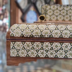 جاقلمی جعبه دار رومیزی خاتم خورشیدی