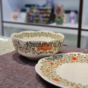 کاسه بشقاب سرامیکی نقاشی دست متوسط