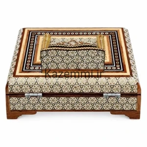 جاقلمی جعبه دار رومیزی خاتم خورشیدی